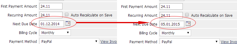 Service timeline after late payment - corrected dates